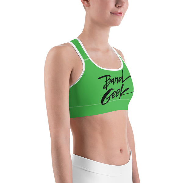 Sports bra - Band Geek Green